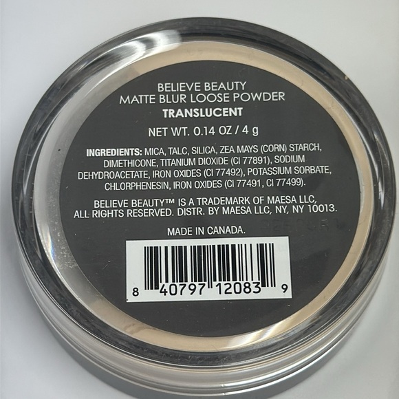 Believe beauty, Matt blur loose powder translucent brand new - Picture 2 of 4